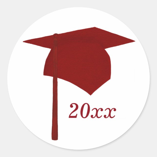 Pegatinas de la capa roja de graduación, clase de (Anverso)