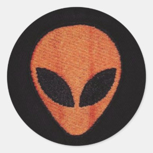 Pegatinas de la CARA de ALIEN-ORANGE