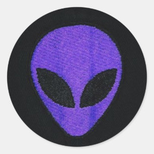PEGATINAS DE LA CARA DE ALIEN-PURPLE