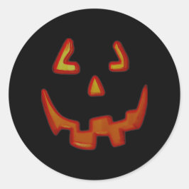 Pegatinas de la cara de calabaza brillante