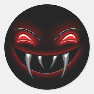 Pegatinas de la cara del colmillo