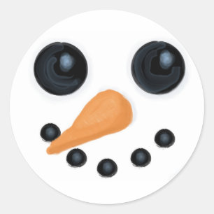 Pegatinas de la cara del muñeco de nieve