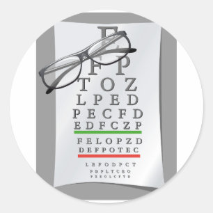 Pegatinas de la carta del optometrista