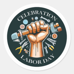 Pegatinas de la celebración del Día del Trabajo