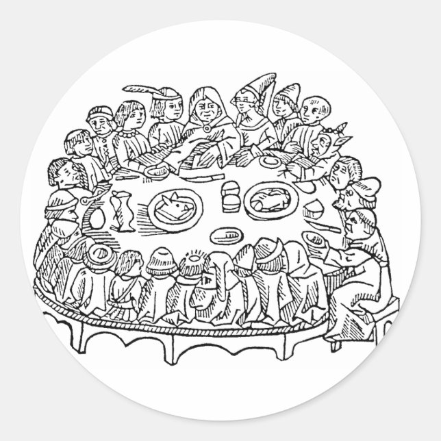 Pegatinas de la Cena de Caxton boda (Anverso)