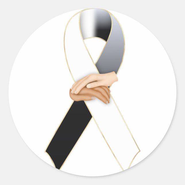 Pegatinas de la Cinta de Conciencia contra el Raci (Anverso)