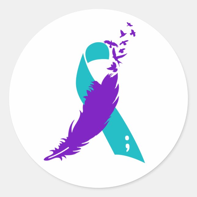 Pegatinas de la Cinta de Sensibilización sobre el  (Anverso)