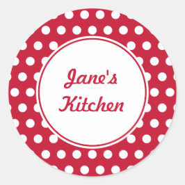 Pegatinas de la cocina roja personalizado