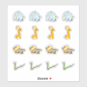 Pegatinas de la colección de sesos de sabana afric