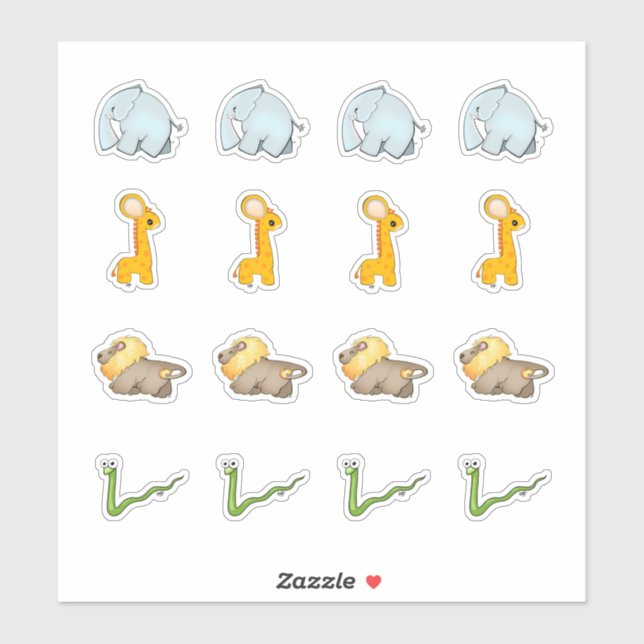 Pegatinas de la colección de sesos de sabana afric (Hoja)