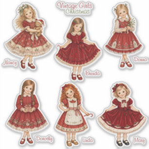 Pegatinas de la colección Navidad de Vintage Girls