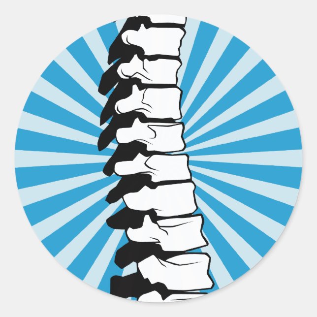 Pegatinas de la columna vertebral azul (Anverso)