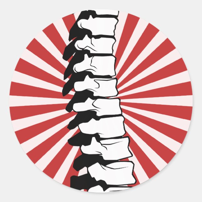 Pegatinas de la columna vertebral rojiza (Anverso)