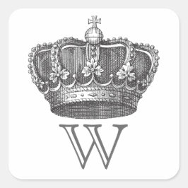 Pegatinas de la Corona con monograma