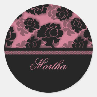 Pegatinas de la Decadencia Floral Grungy, rosa