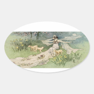 pegatinas de la diosa de la primavera de Pascua