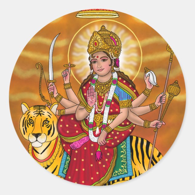 Pegatinas de la Diosa Durga (Anverso)