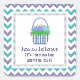 Pegatinas de la dirección de la cesta de Pascua