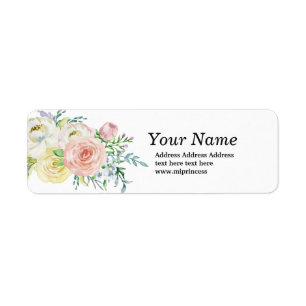 pegatinas de la dirección de retorno floral boho