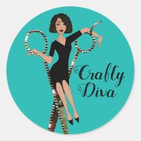 pegatinas de la diva afroamericana "Crafty Diva"