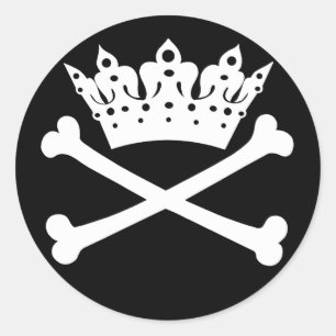 pegatinas de la Diva "Tiara con huesos cruzados"