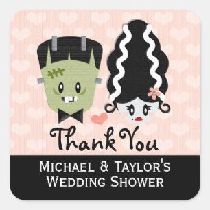 Pegatinas de la ducha de bodas Frankenstein