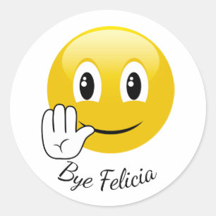 Pegatinas de la emoji de Felicia del adiós