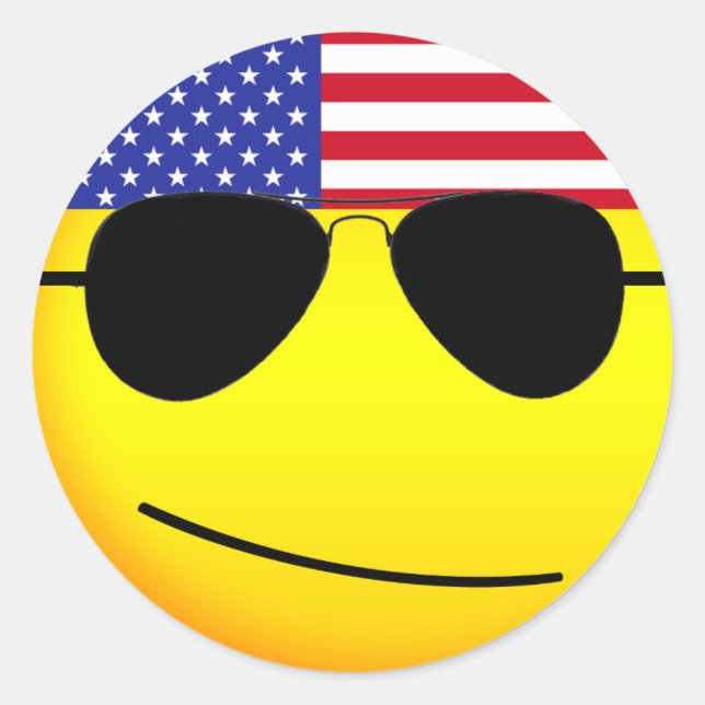 Pegatinas de la emoji de la bandera americana (Anverso)