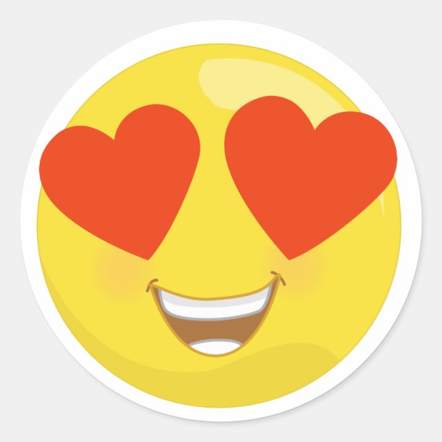 Pegatinas de la Emoji de los ojos de amor (Anverso)