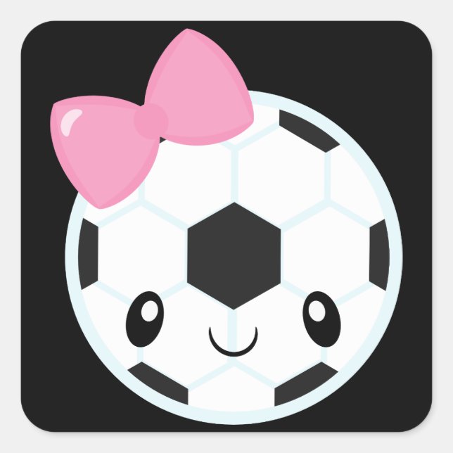 Pegatinas de la Emoji Girly Soccer Ball (Anverso)