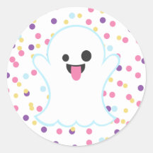 Pegatinas de la Emoji Polka Dot Ghost