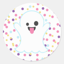 Pegatinas de la Emoji Polka Dot Ghost