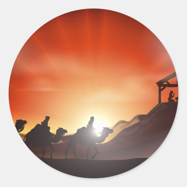 Pegatinas de la escena de la natividad (Anverso)