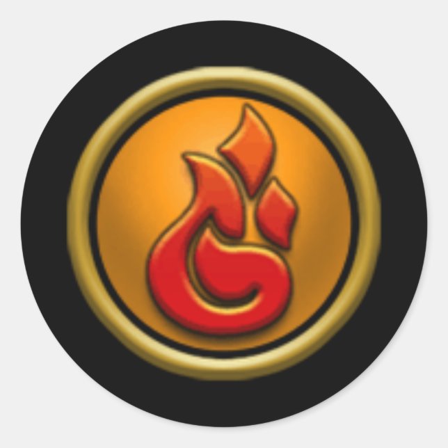 Pegatinas de la escuela de bomberos Wizard101 (Anverso)