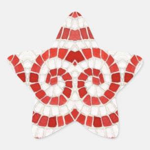 PEGATINAS de la Estrella CÓNICA ROJA