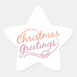 Pegatinas de la Estrella de la Saludos de Navidad