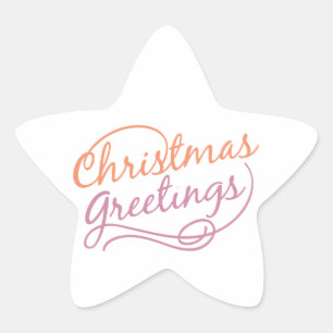 Pegatinas de la Estrella de la Saludos de Navidad