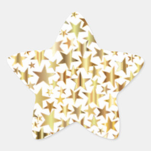 Pegatinas de la estrella del Relieve metalizado Go