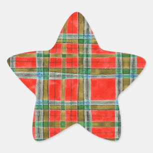 PEGATINAS de la estrella MAC BAIN TARTAN