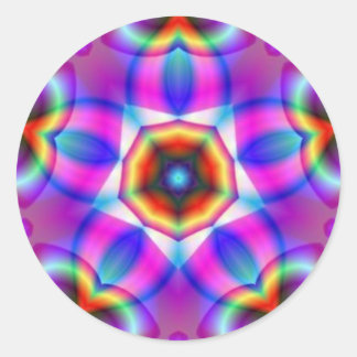 Pegatinas de la estrella sagrada Fractal Mandala