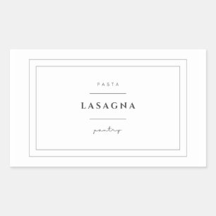 Pegatinas de la etiqueta alimentaria de pasta de l