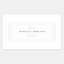 Pegatinas de la etiqueta de alimentos para pan de 