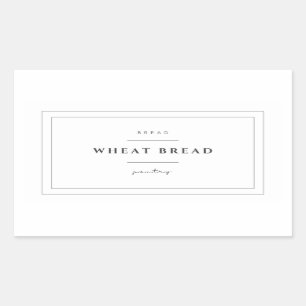Pegatinas de la etiqueta de alimentos para pan de 