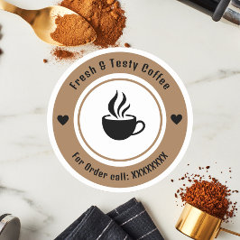 Pegatinas de la Etiqueta de la Copa de Café Person