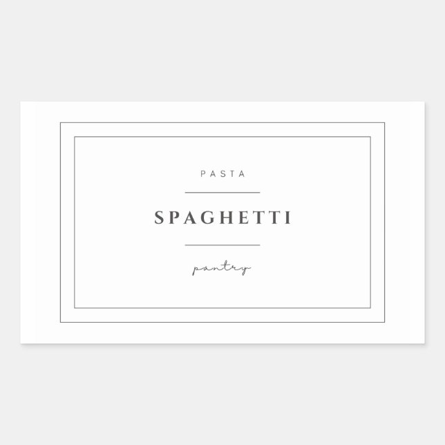 Pegatinas de la Etiqueta de Pasta de Spaghetti (Anverso)