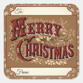 Pegatinas de la Etiqueta de Regalo de Navidad Gold