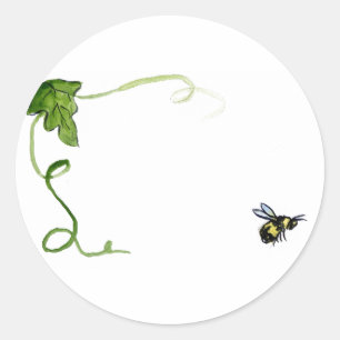 Pegatinas de la Etiqueta de Vino Verde y Abeja