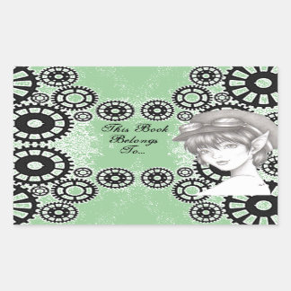 Pegatinas de la etiqueta del libro de Steampunk Pi