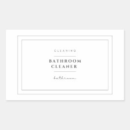 Pegatinas de la etiqueta del limpiador de baño