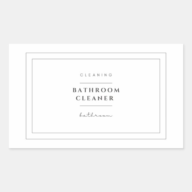 Pegatinas de la etiqueta del limpiador de baño (Anverso)